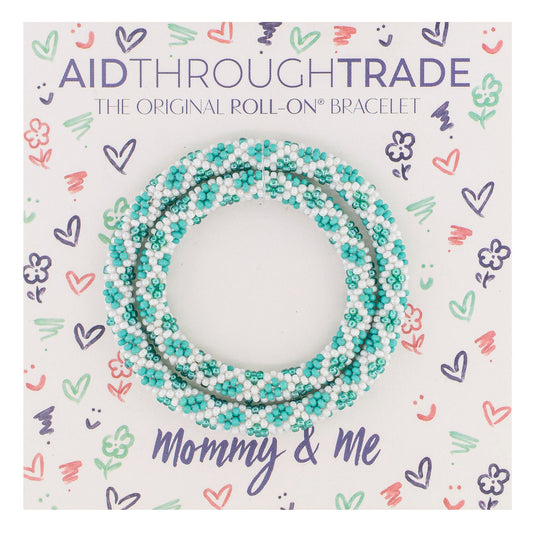 Mommy & Me Roll-On® Bracelets - Aquamarine