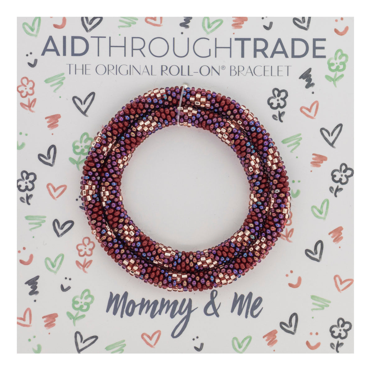 Mommy & Me Roll-On® Bracelets - Bordeaux