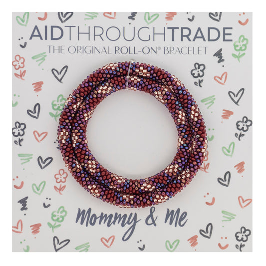 Mommy & Me Roll-On® Bracelets - Bordeaux