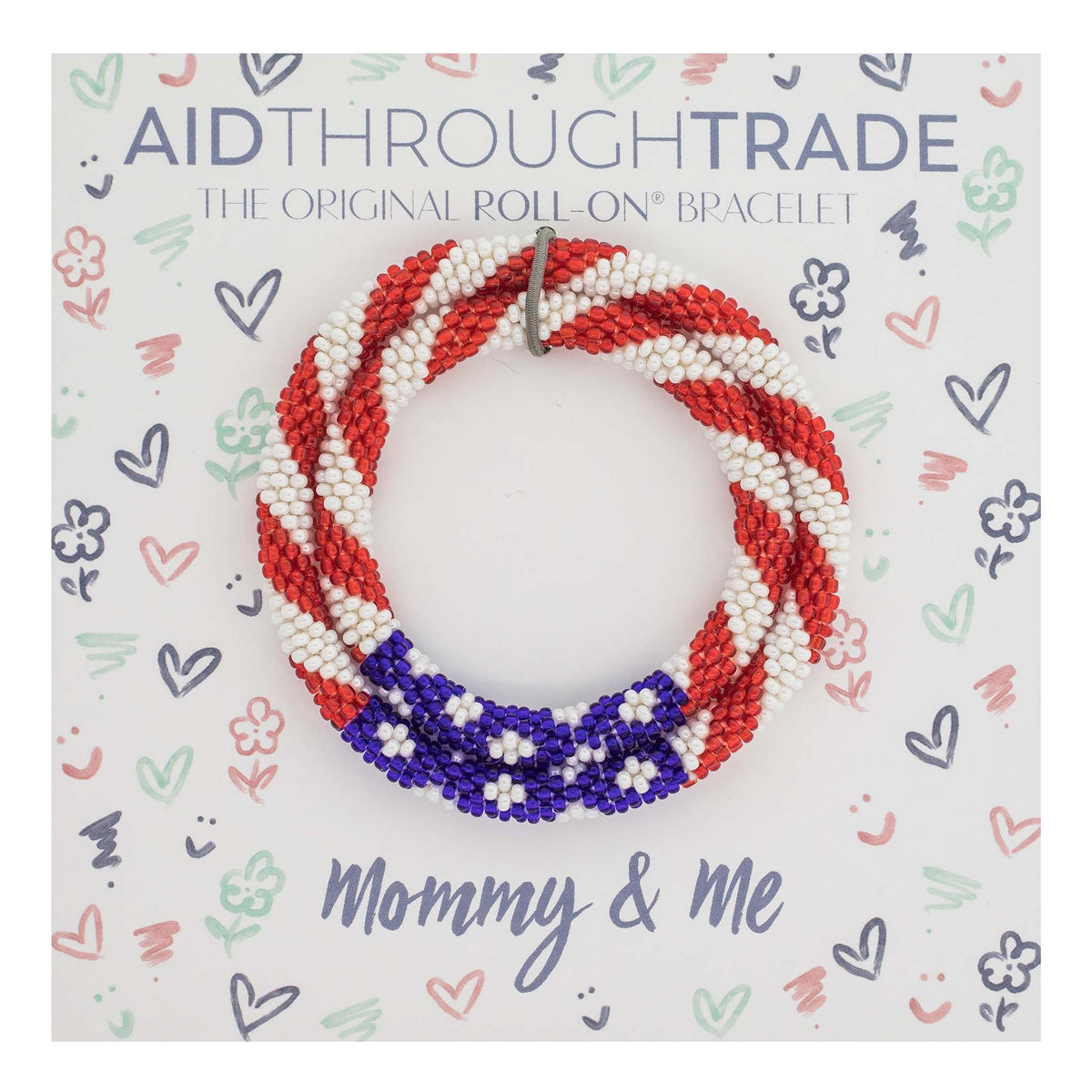 Mommy & Me Roll-On® Bracelets - Stars & Stripes