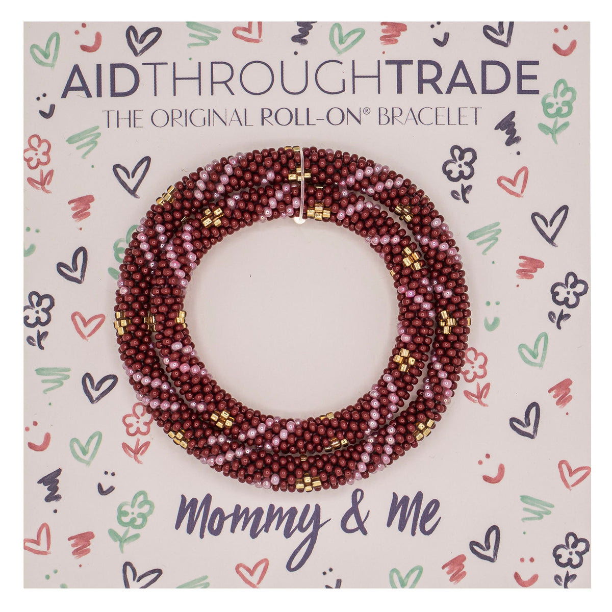 Mommy & Me Roll-On® Bracelets - Garnet
