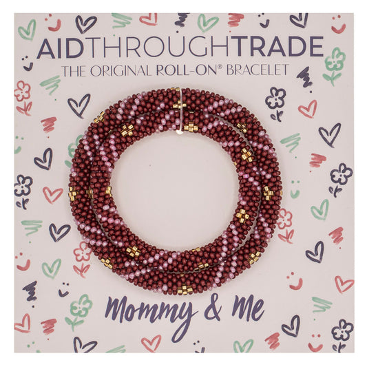 Mommy & Me Roll-On® Bracelets - Garnet