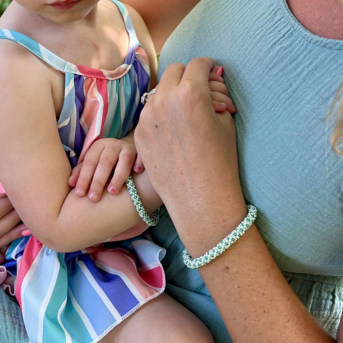 Mommy & Me Roll-On® Bracelets - Mint Chip