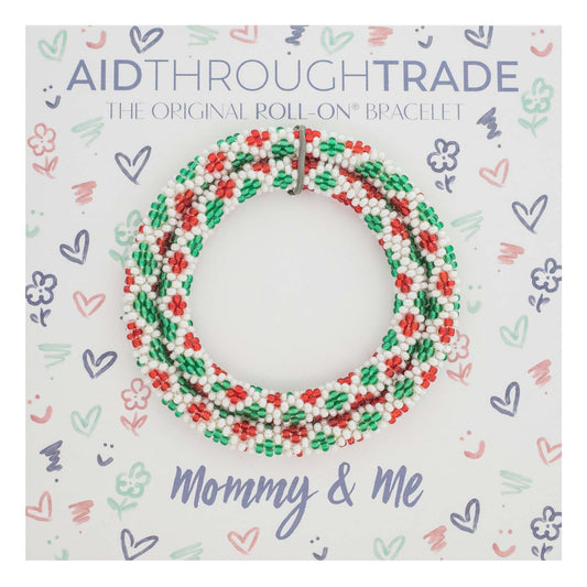 Mommy & Me Roll-On® Bracelets - Mistletoe