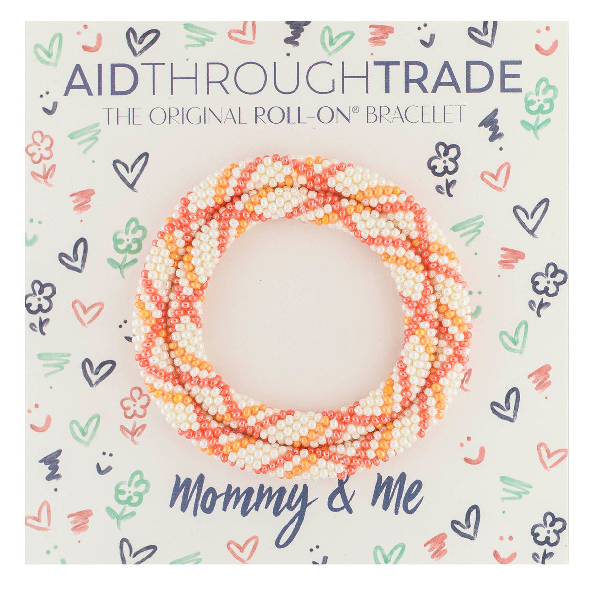 Mommy & Me Roll-On® Bracelets - Tangerine