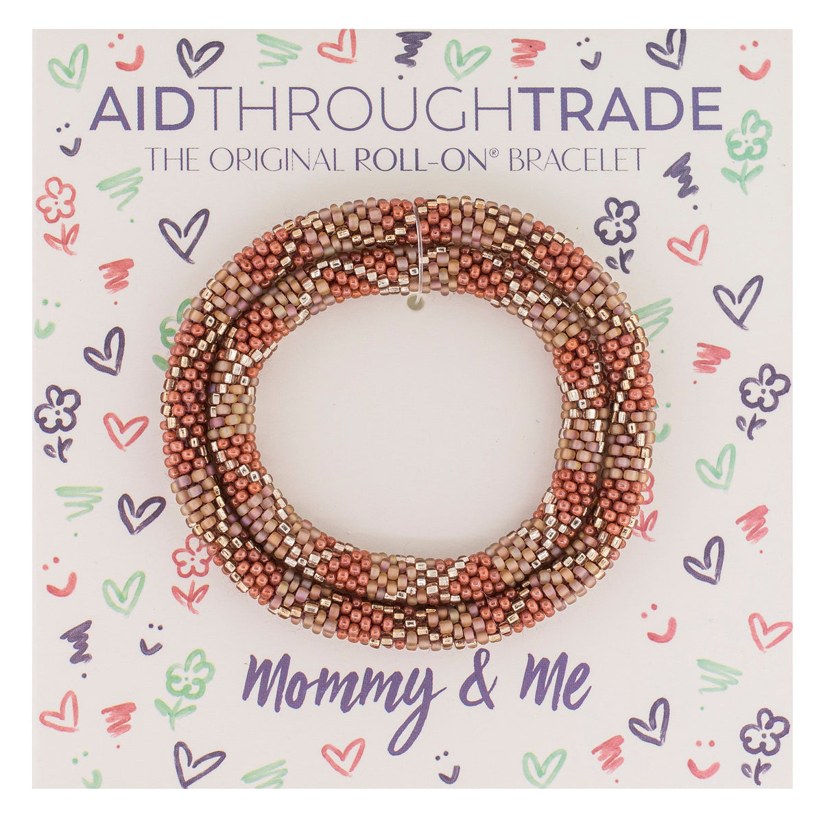 Mommy & Me Roll-On® Bracelets - Terracotta