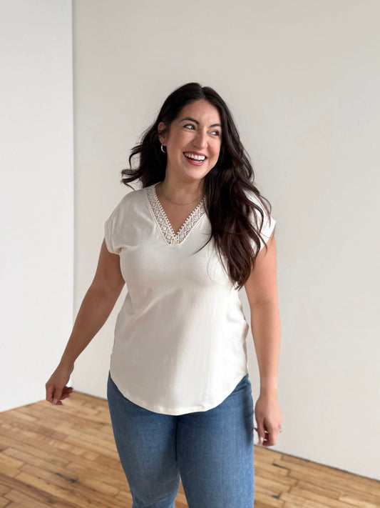 NAYA novelty tee in Light Ivory