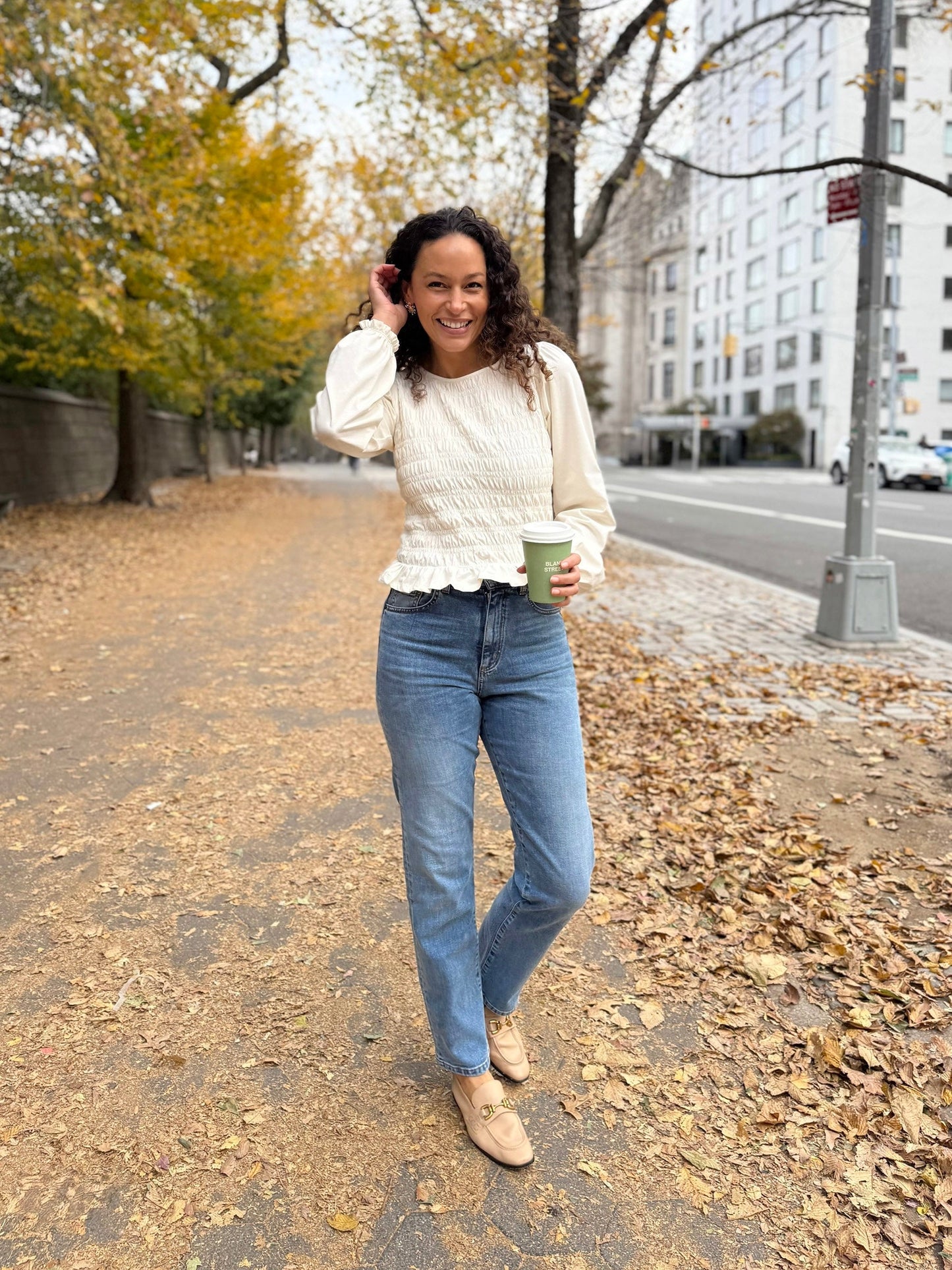 CAECILIA top in Light Ivory