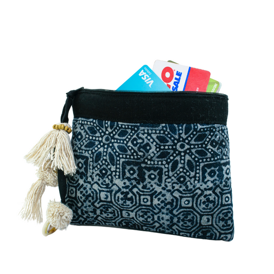 Oasis Batik Coin Pouch with Tassel - Thailand
