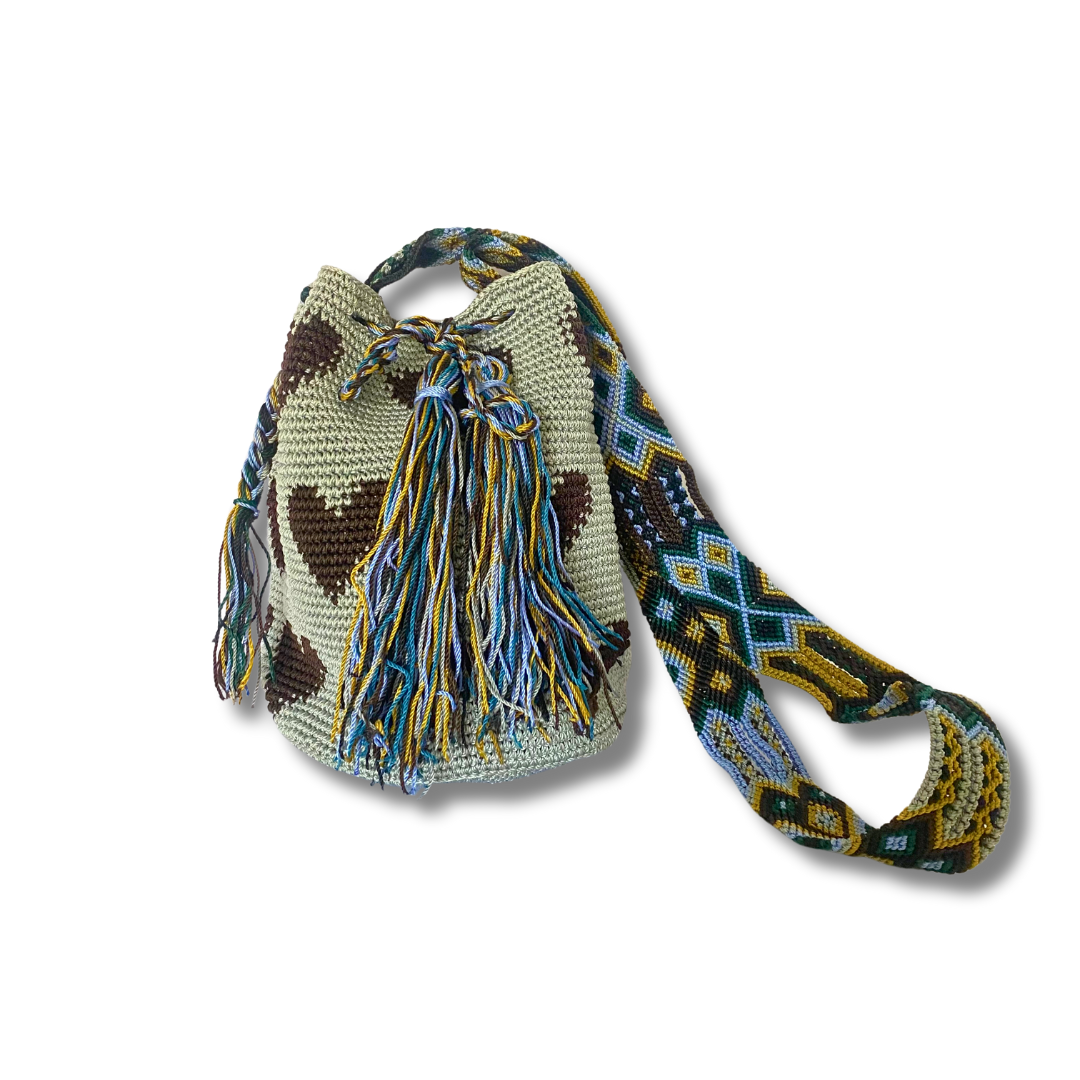 Catalina Hearts Crochet Cross-Body Bag One of a Kind - Mexico