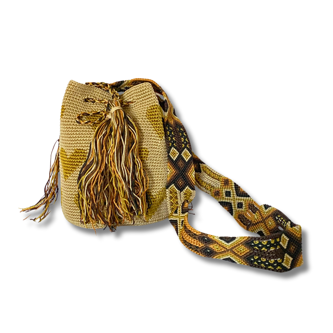 Catalina Hearts Crochet Cross-Body Bag One of a Kind - Mexico