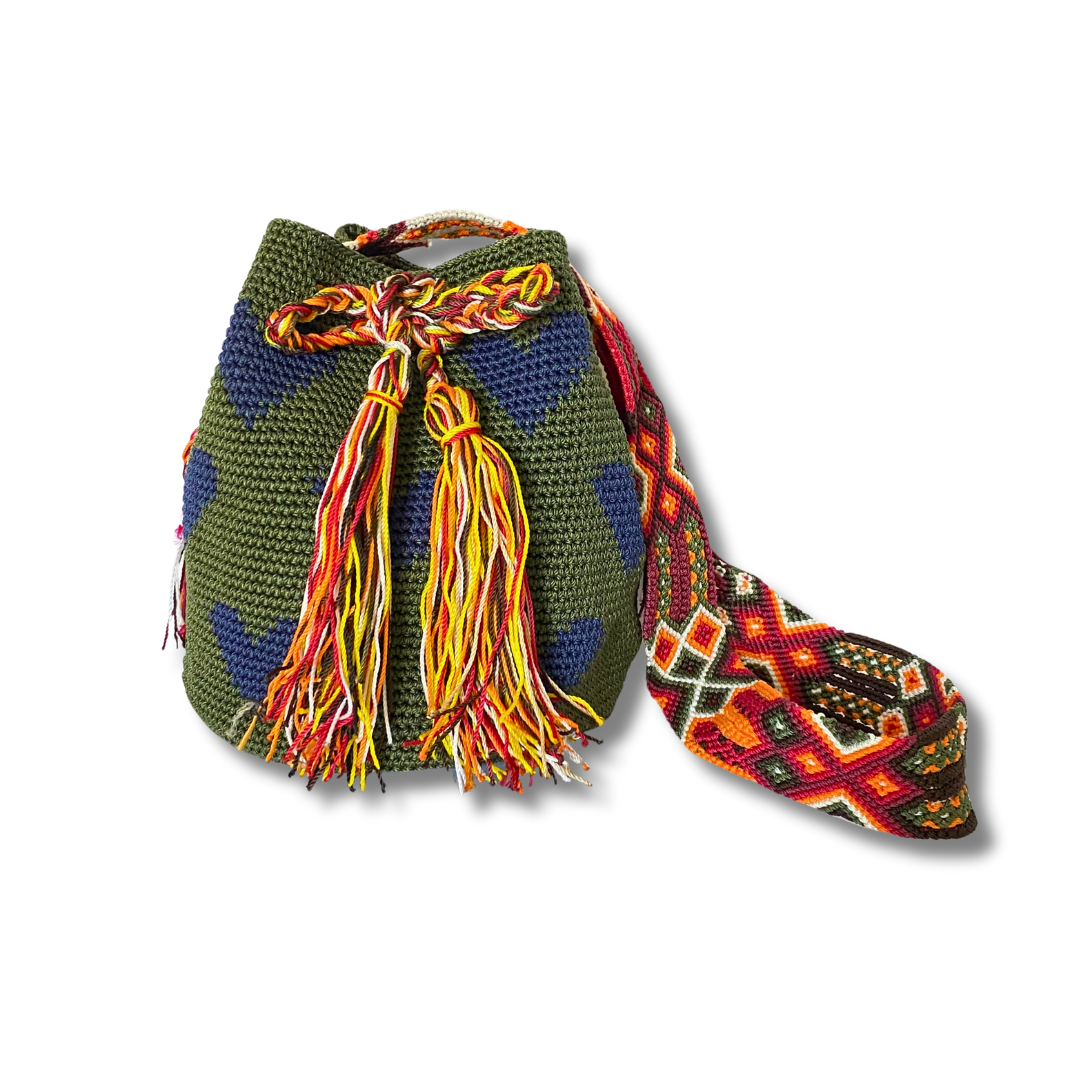 Catalina Hearts Crochet Cross-Body Bag One of a Kind - Mexico