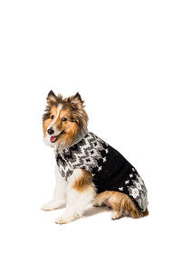 Black Ski Wool Dog Sweater