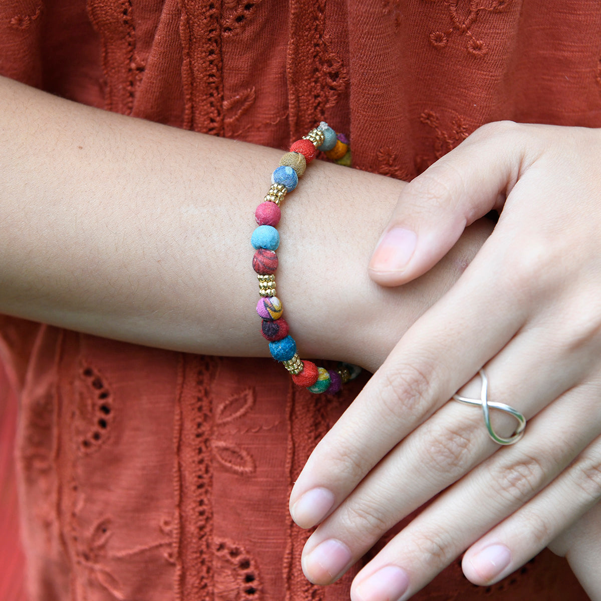 Adorned Kantha Bracelet