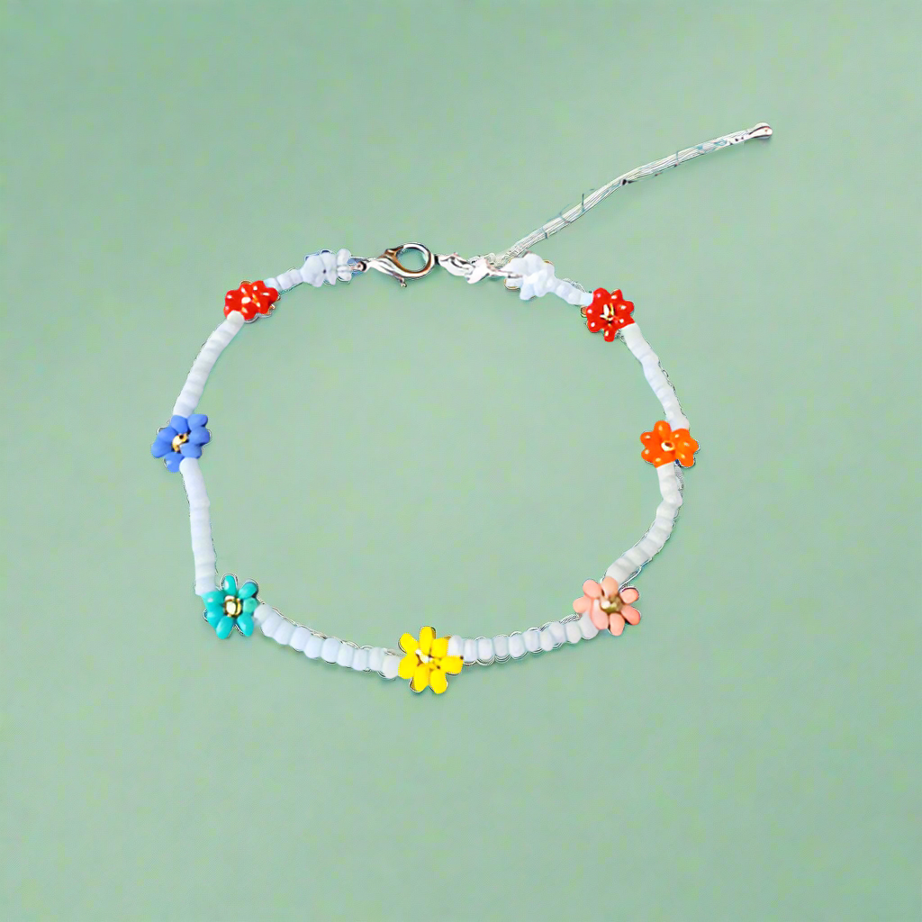 Daisy Seed Bead Bracelet - Guatemala