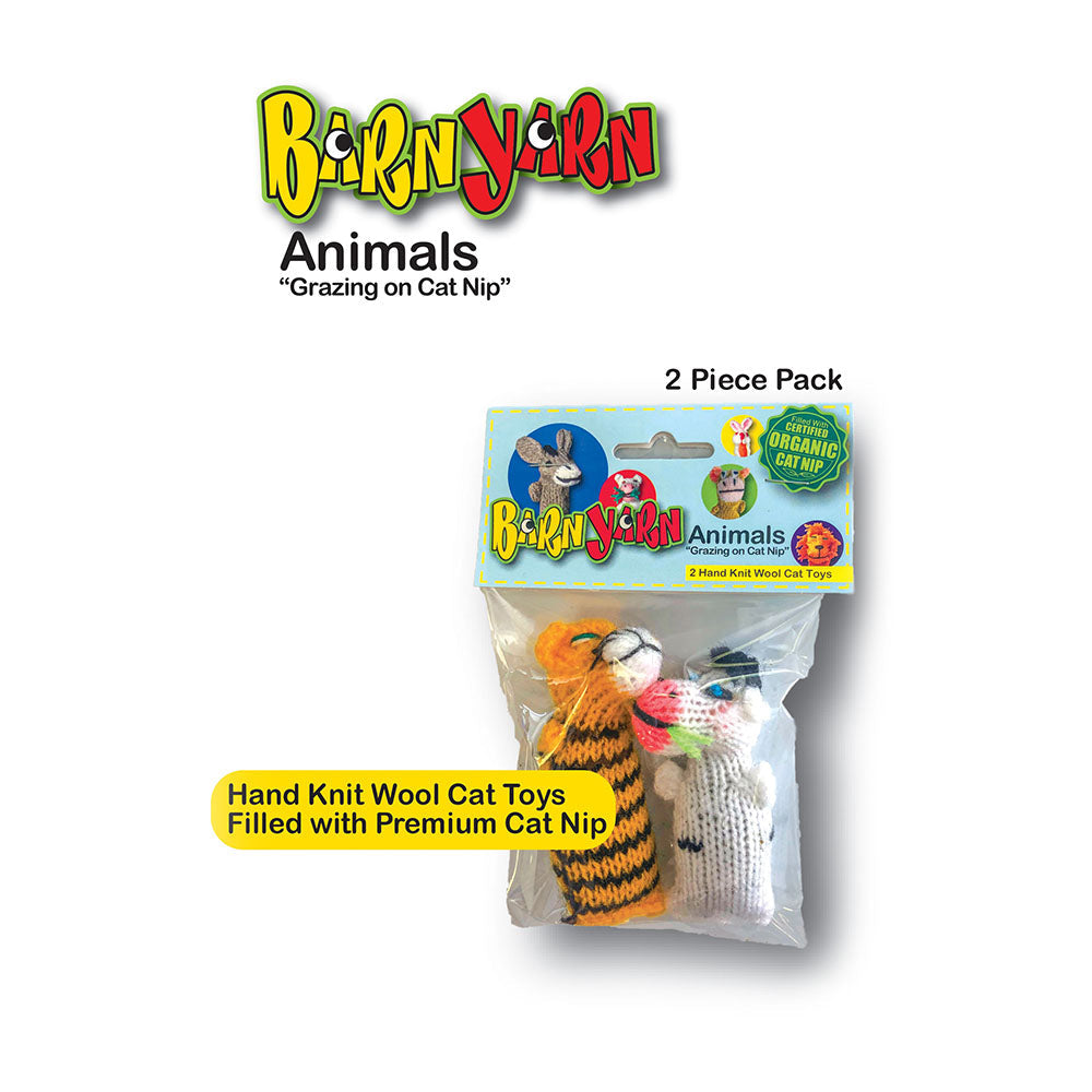 2 Pack Barn Yarn Animals & Organic Catnip Cat Toy