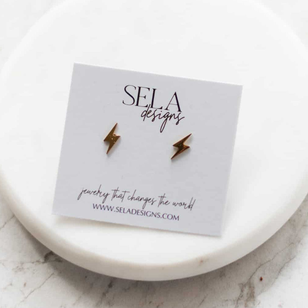 Bolt Stud Earrings