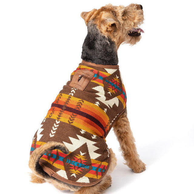 Brown Southwest Blanket Dog Coat