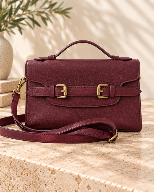 EXCLUSIVE  One of a Kind - Burgundy Handbag with Crossbody