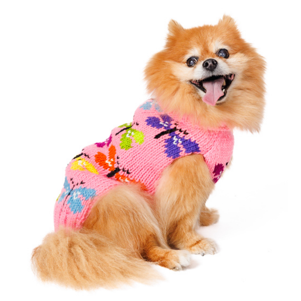 Butterfly Wool Dog Sweater