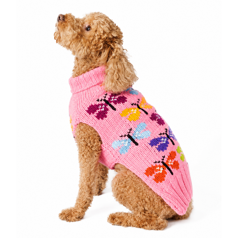 Butterfly Wool Dog Sweater