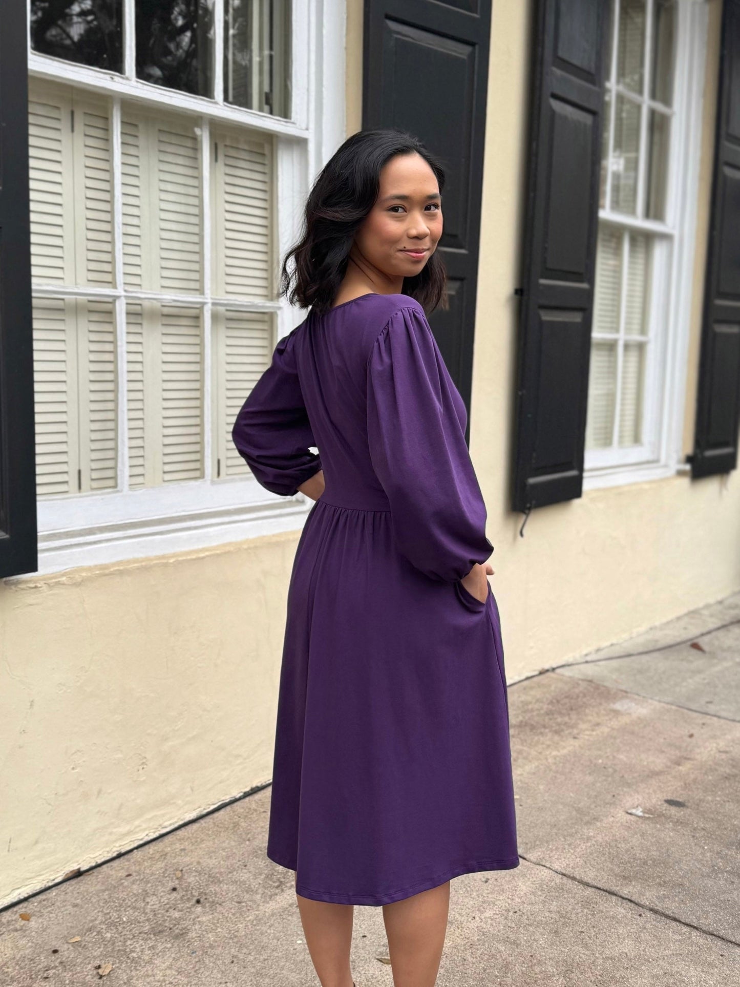 CALLIOPE dress in Midnight Dahlia