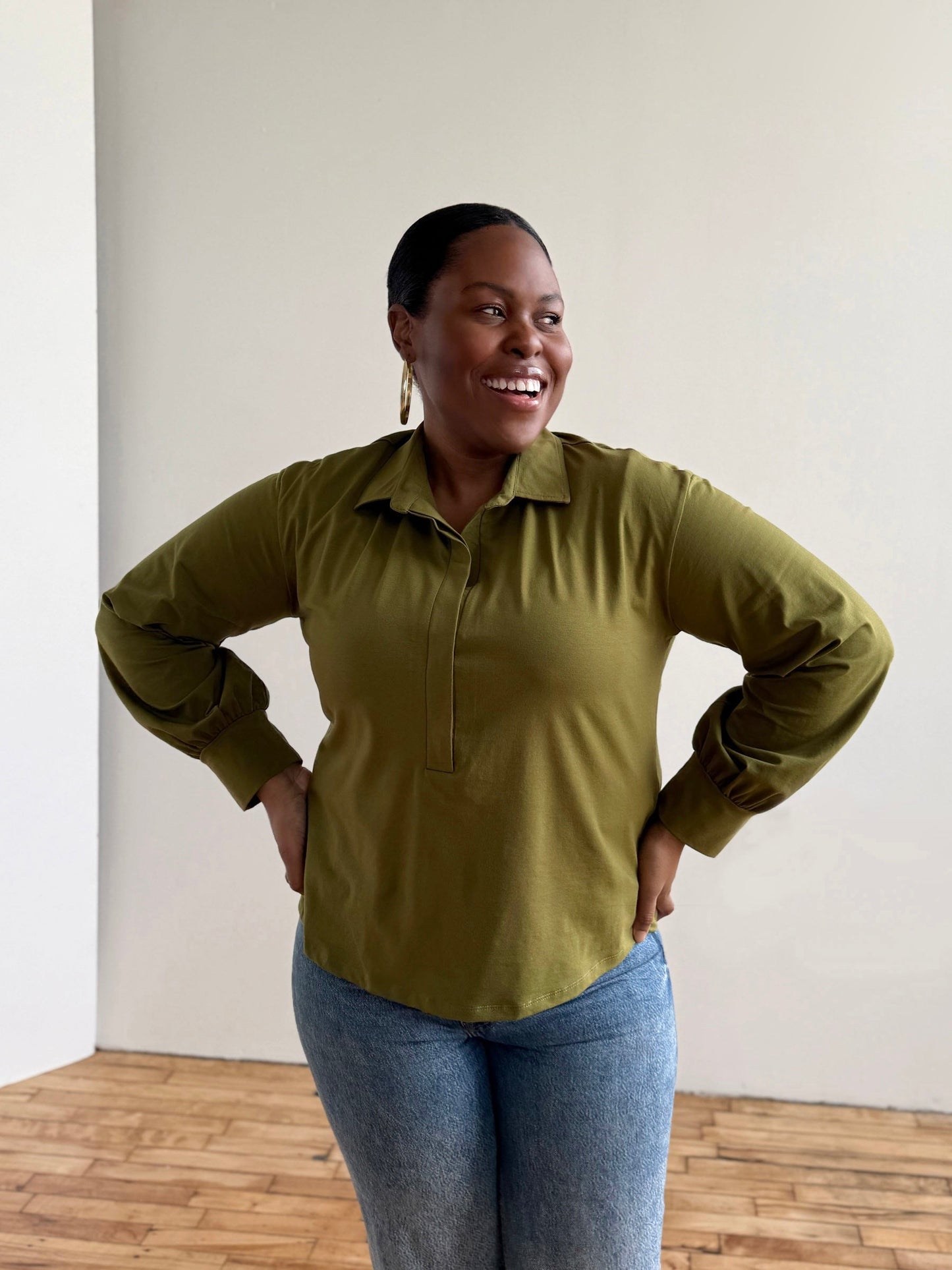 KAILYN jersey top in Olive Branch