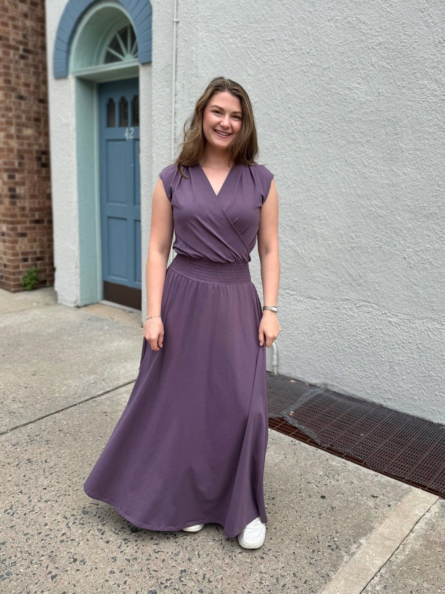 AUBREE dress in Smoky Purple