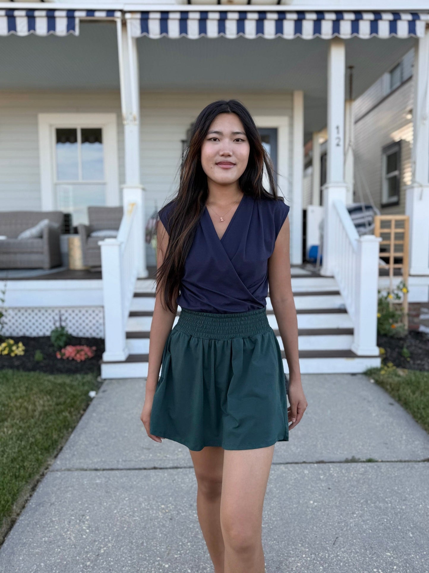 CORINNE skort in Deep Pine