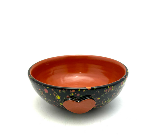 Calliope Heart Ice-Cream Bowls - Black Explosion