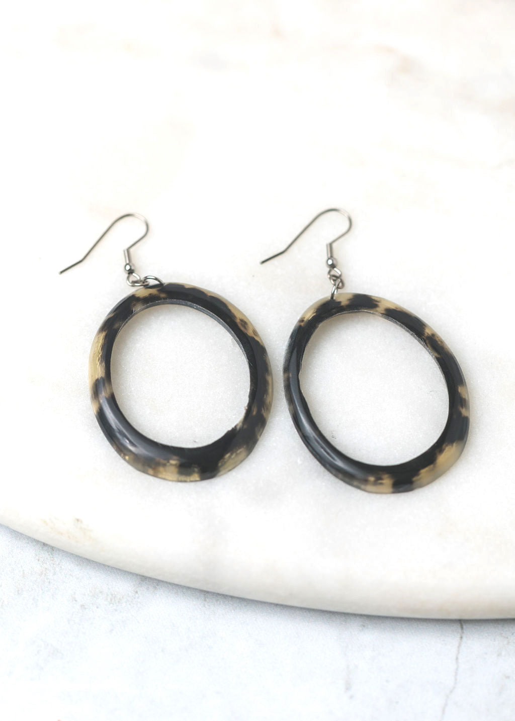 Horn Hoop Earrings