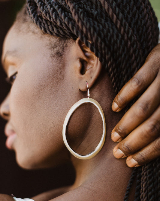 Horn Hoop Earrings