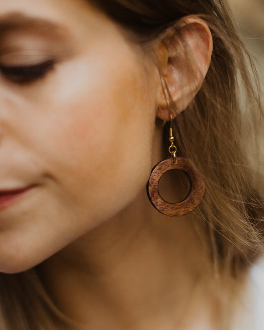 Mini Makaya Earrings - Mahogany