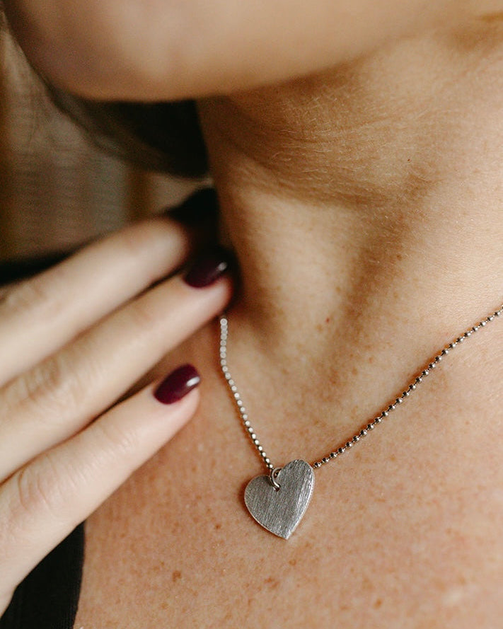 Aluminum Heart Necklace
