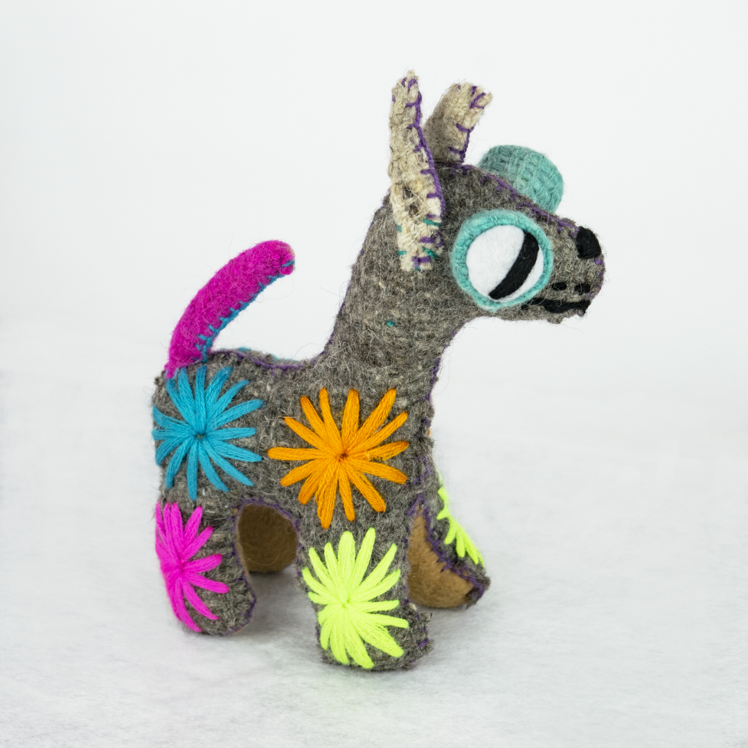 Coco the Chihuahua: Repurposed Wool Boho Decor - Mexico