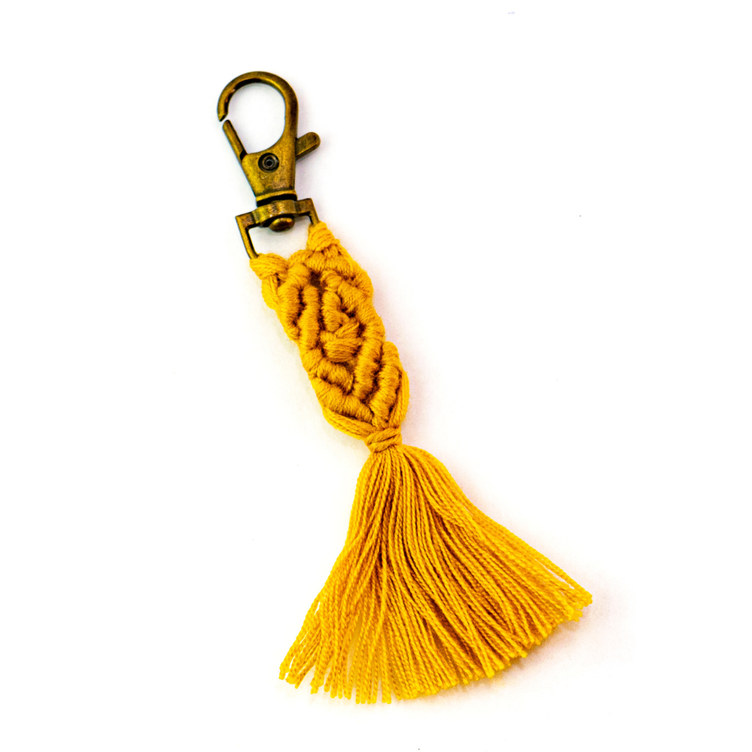 Macrame Zipper Pull Boho Bag Charm Tassel Decor - Thailand