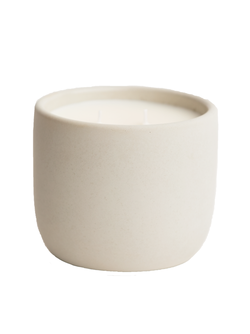 Frosted Cranberry Cement Candle