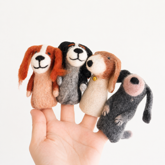 Finger Puppet - Assorted Dogs (4PCs)