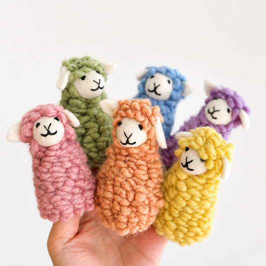 Candy Sheep finger puppet - Set of 6