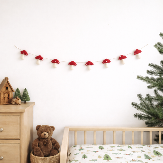 Felt Mushroom Garland