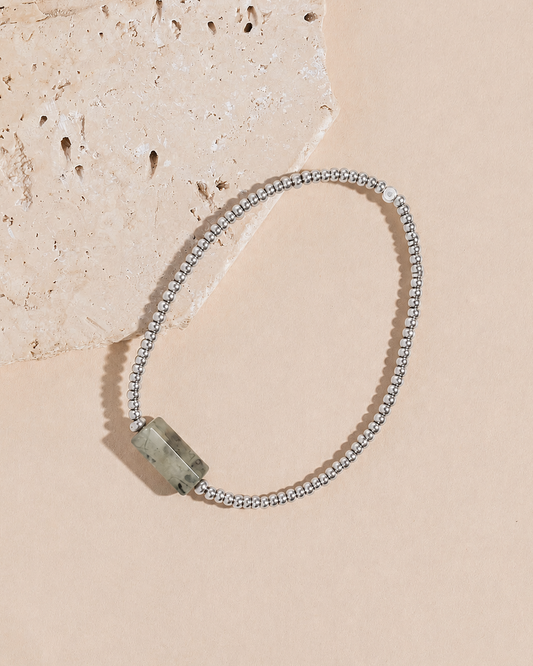 Prehnite Bracelet - Silver