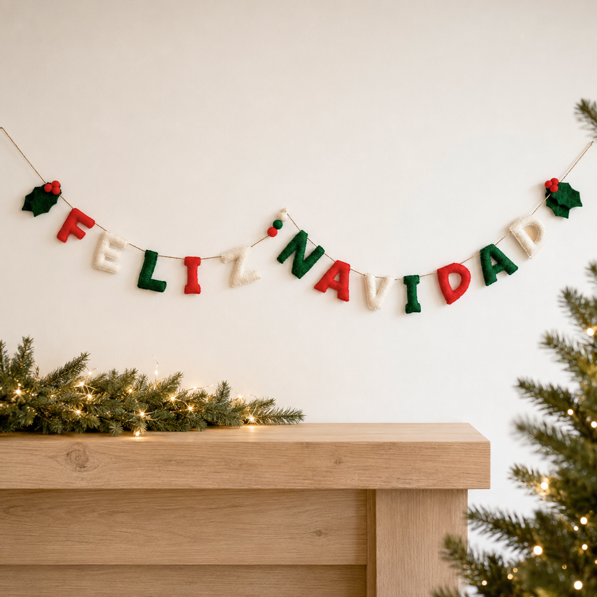 Felt Garland - Feliz Navidad