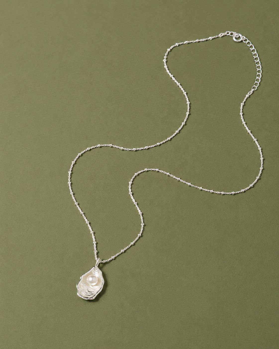 Oyster Necklace - Silver