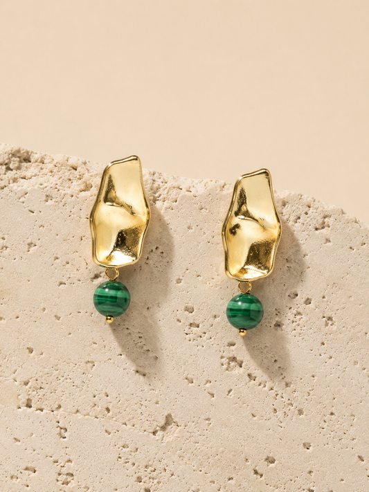 Malachite Drop Earrings