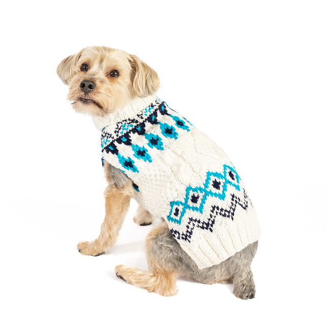 Coastal Cable Knit Dog Sweater
