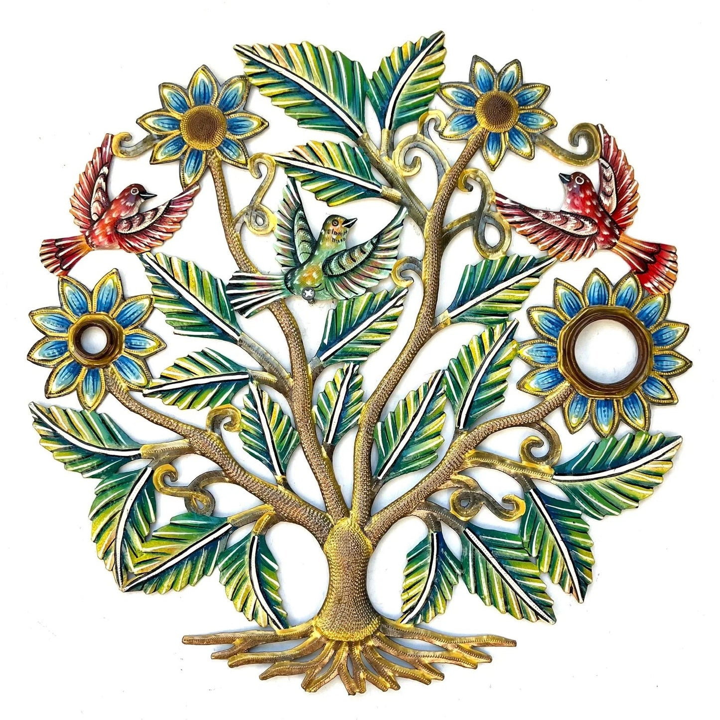 Oil Drum Top Green Leaf Tree