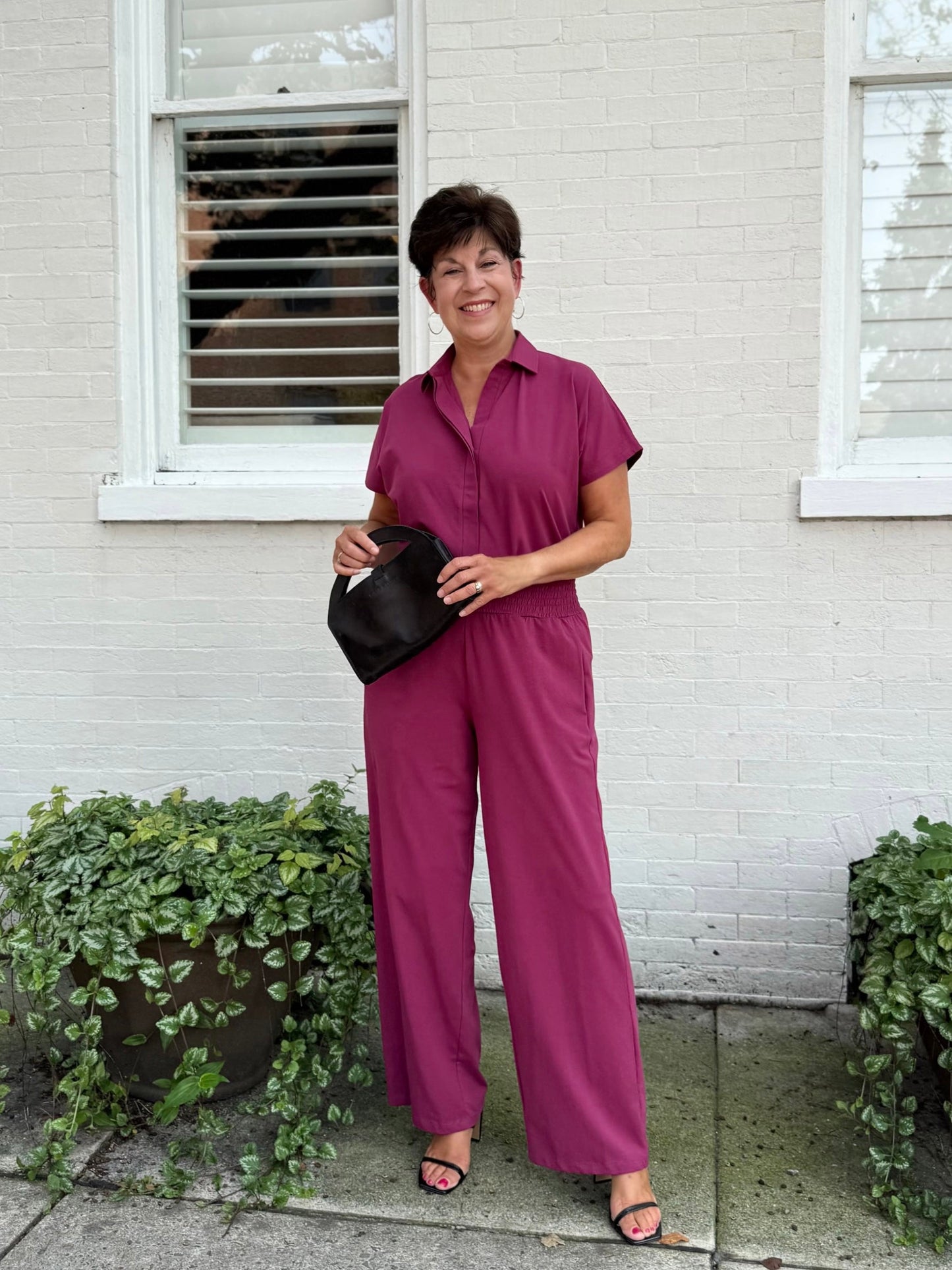SAMARIA top in Deep Berry