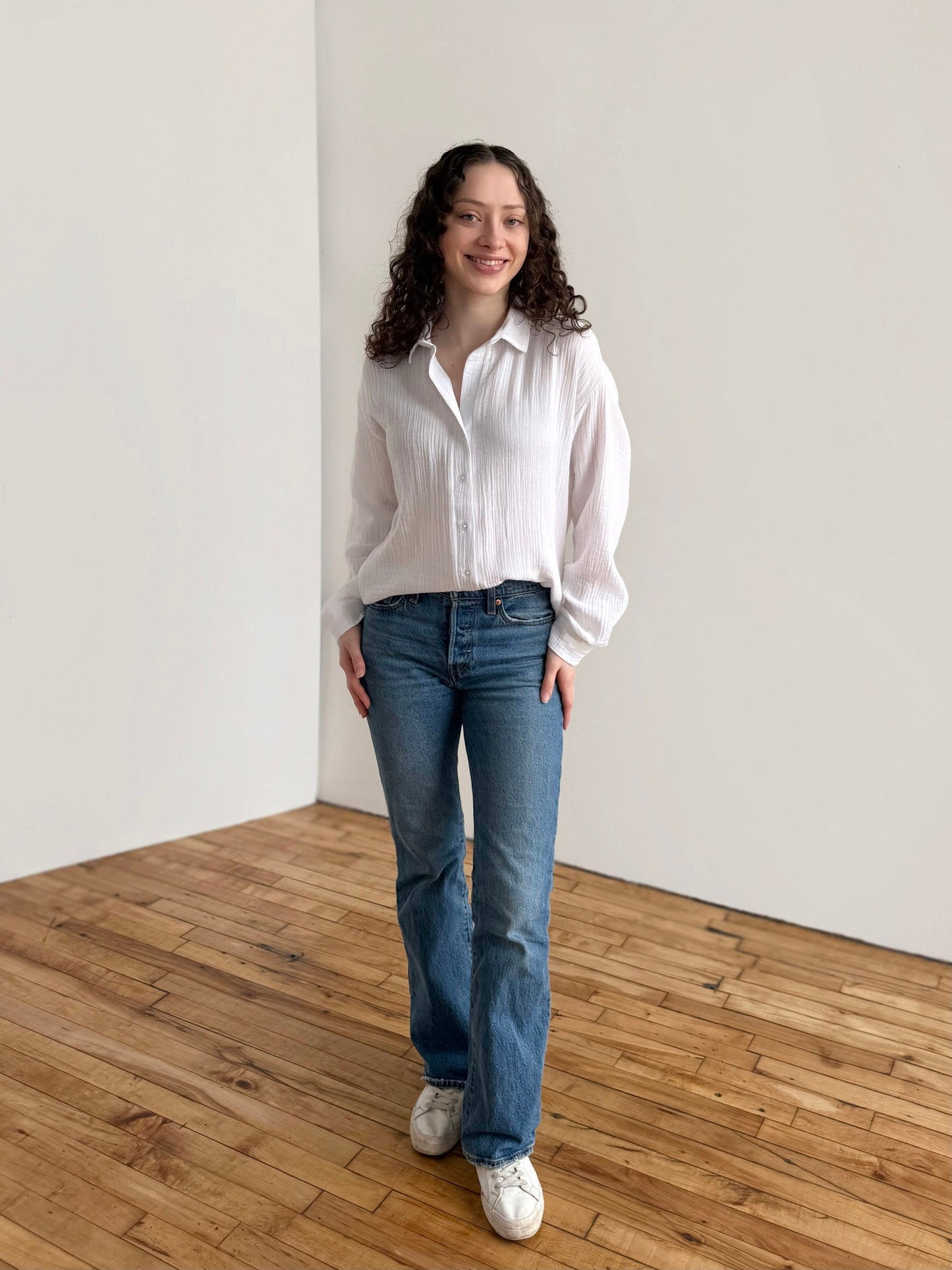 PRADO gauze top in White
