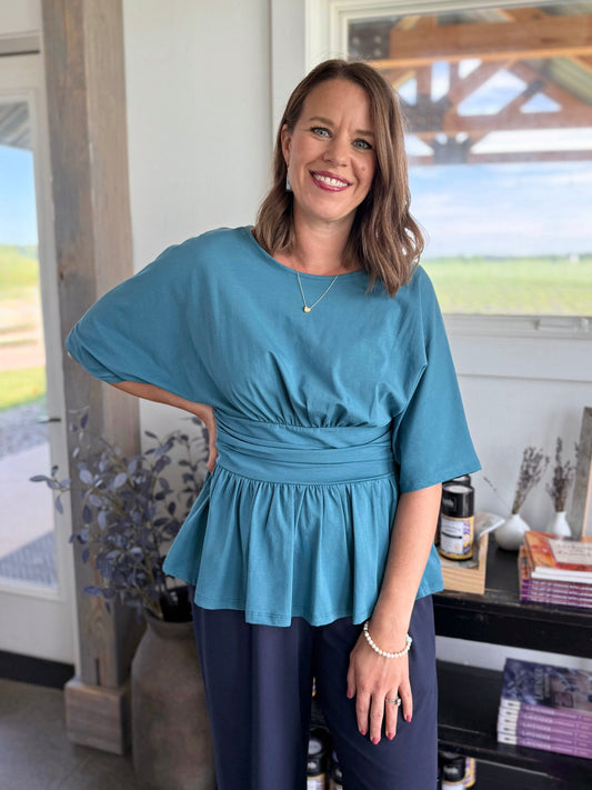 LANDREE top in Peacock Blue