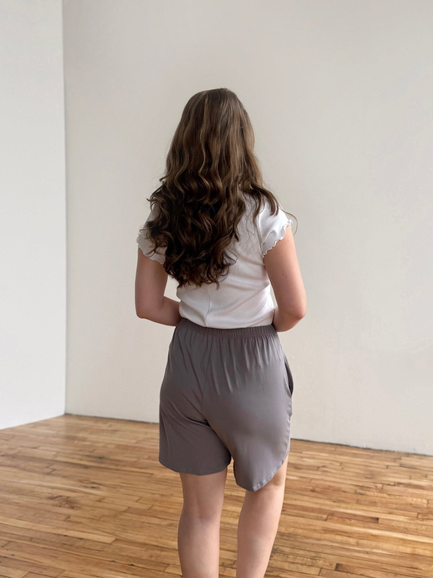 ANDRI jersey shorts in Circular Grey